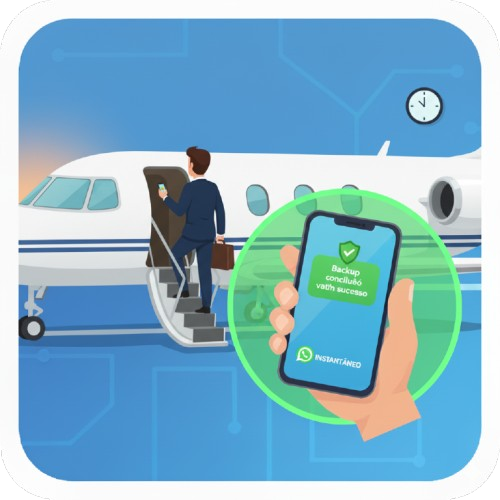 Notificações de Backup no WhatsApp Sem API